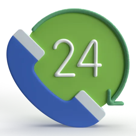 Soporte las 24 horas  3D Icon