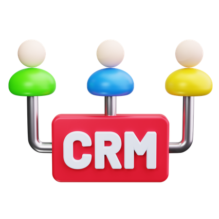 Soporte de CRM  3D Icon