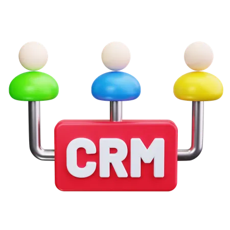 Soporte de CRM  3D Icon