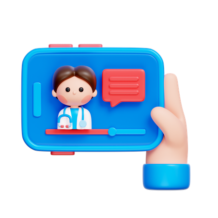 Soporte de telemedicina  3D Icon