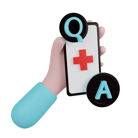 Soporte sanitario en línea  3D Icon