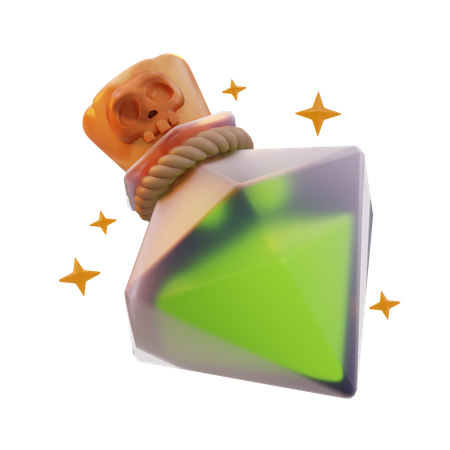 Sorcière à potion magique  3D Icon