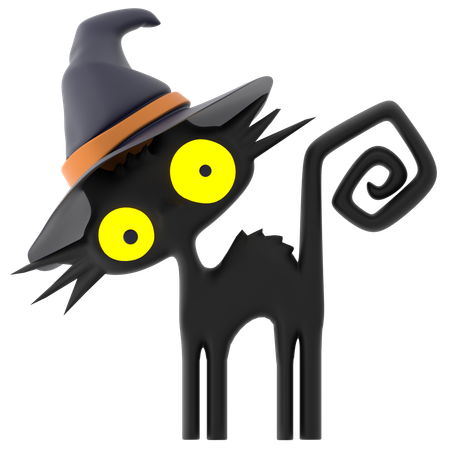 Chat sorcier  3D Icon