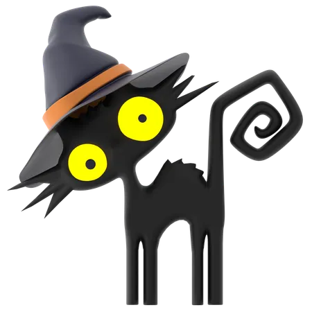 Chat sorcier  3D Icon