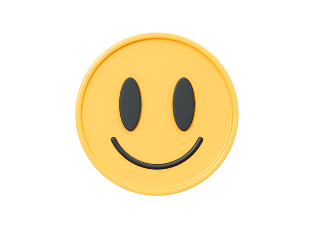Sorria cara amarela  3D Icon