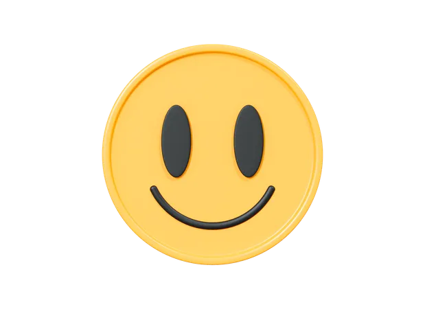 Sorria cara amarela  3D Icon