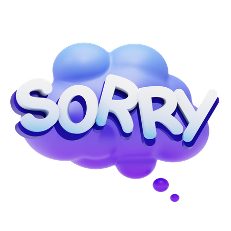 Sorry  3D Icon