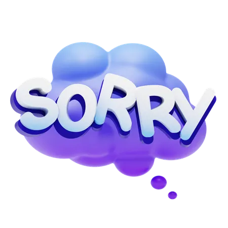 Sorry  3D Icon