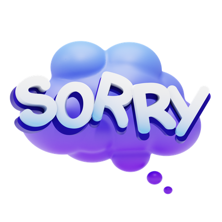 Sorry  3D Sticker