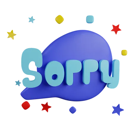 Sorry 3 D Icon Contains PNG BLEND GLTF And OBJ Files 3D Icon