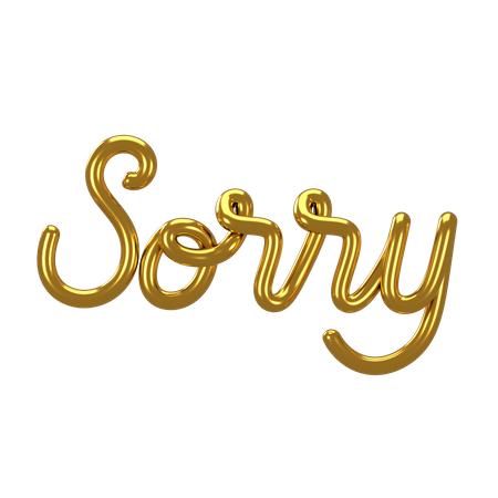 Sorry Letter  3D Icon