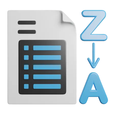 Sort  3D Icon