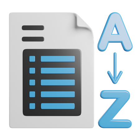 Sort  3D Icon