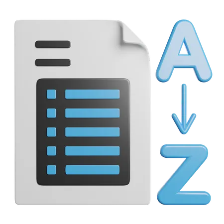 Sort  3D Icon