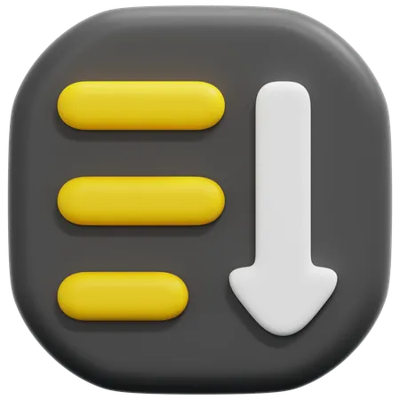 Sort  3D Icon