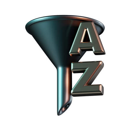 Sort Alphabet Ascending  3D Icon