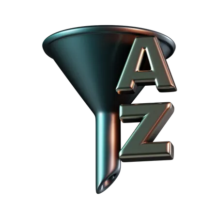 Sort Alphabet Ascending  3D Icon
