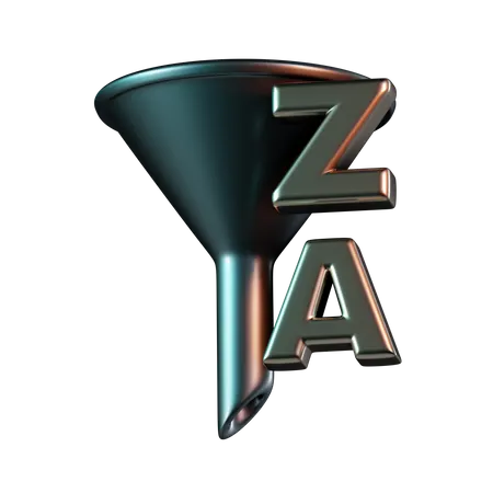 Sort Alphabet Descending  3D Icon