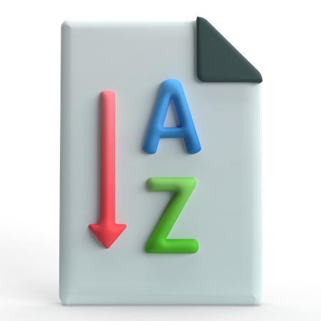 Sort Descending  3D Icon