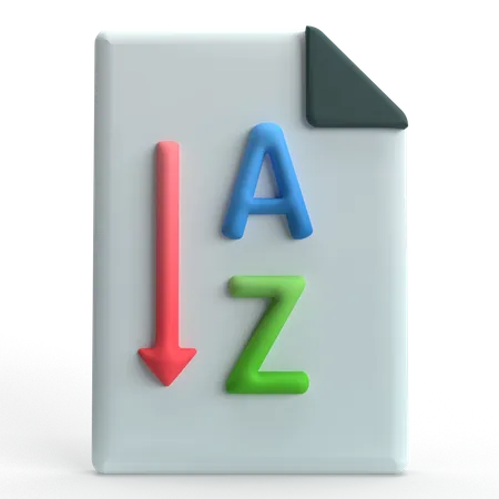 Sort Descending  3D Icon