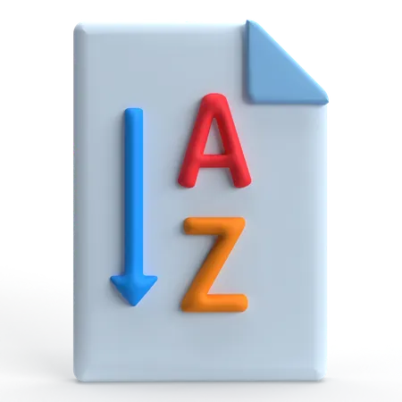 Sort Descending  3D Icon