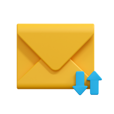 Sort Email Message  3D Icon