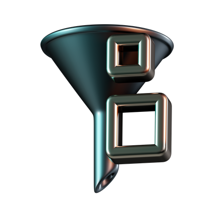 Sort Filter Ascending Small Big  3D Icon