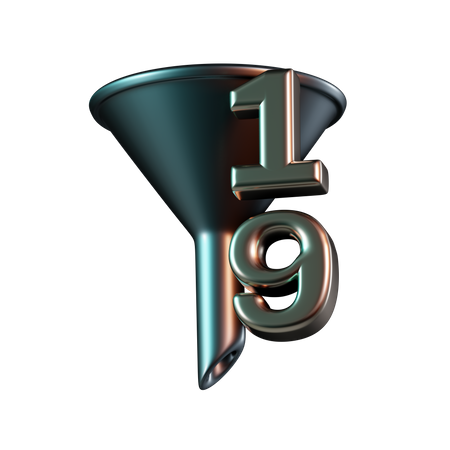 Sort Number Ascending  3D Icon