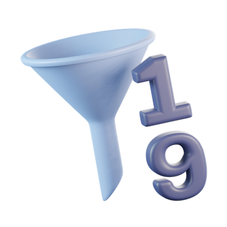 Sort Number Ascending Order  3D Icon