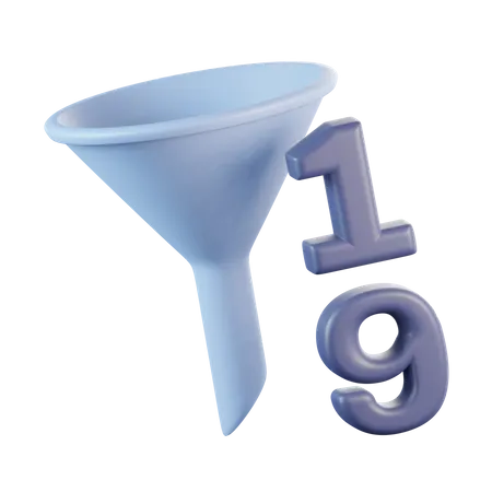 Sort Number Ascending Order  3D Icon