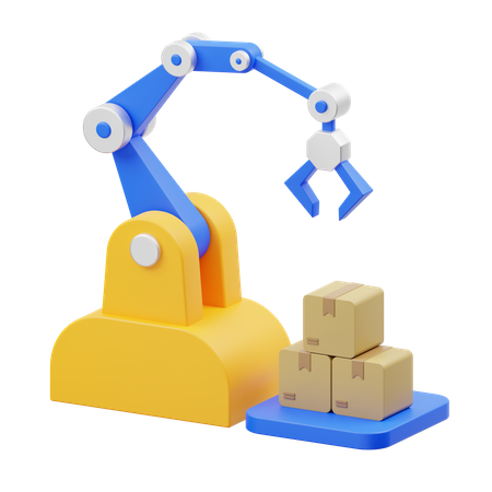 Sort Packages with Robot  3D Icon