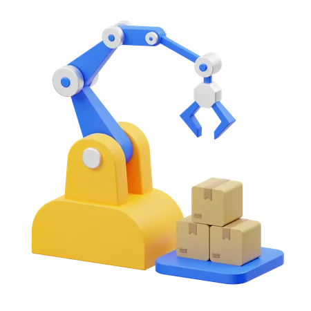 Sort Packages with Robot  3D Icon