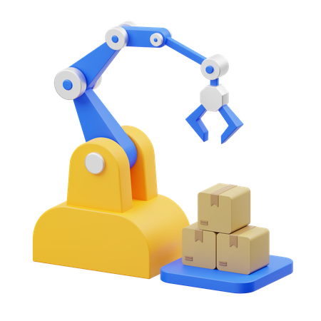 Sort Packages with Robot 3D Icon
