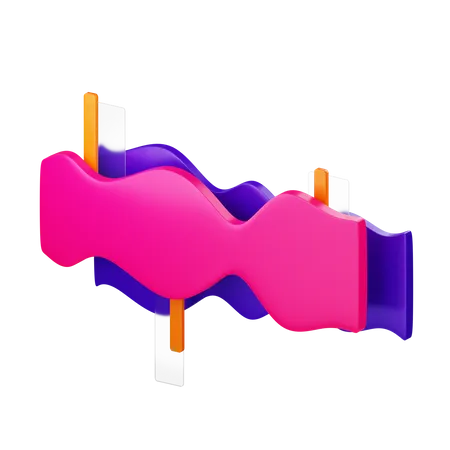 Sorted Stream Graph  3D Icon