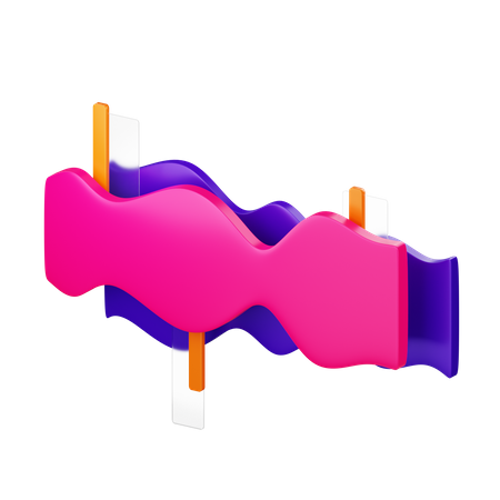 Sortierter Streamgraph  3D Icon