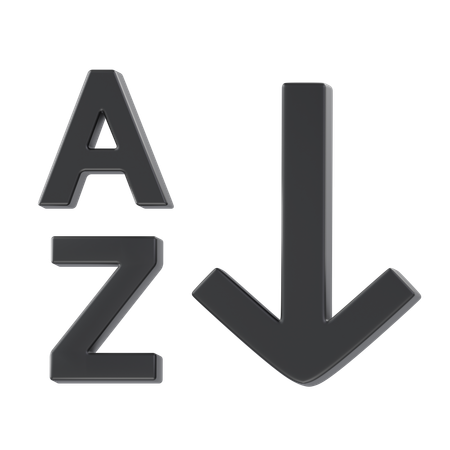 Sorting Alphabet  3D Icon
