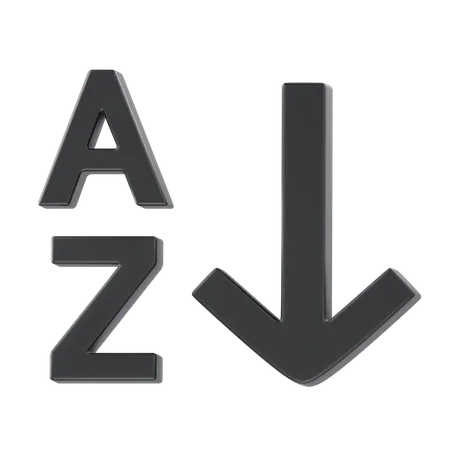 Sorting Alphabet  3D Icon