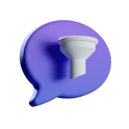 채팅 정렬  3D Icon