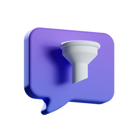 채팅 정렬  3D Icon