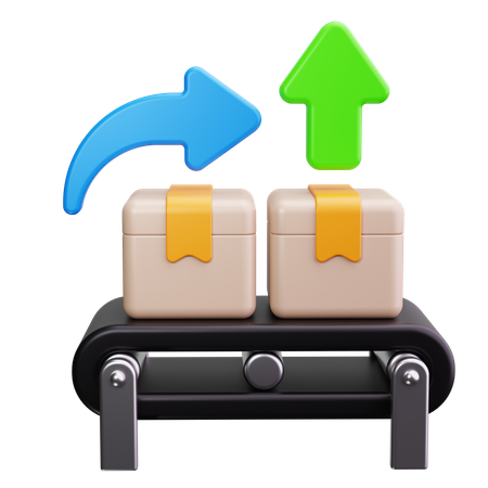 Sorting Conveyor  3D Icon