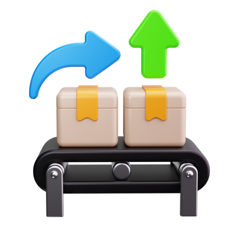 Sorting Conveyor  3D Icon