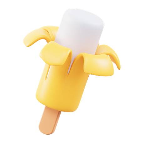 Sorvete de banana  3D Icon