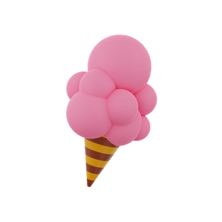 Sorvete de Casquinha  3D Icon