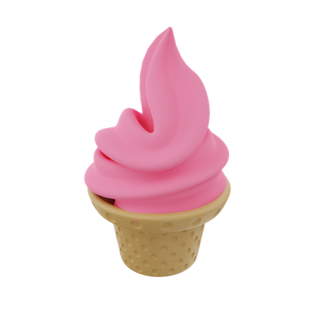 Sorvete de Casquinha  3D Icon