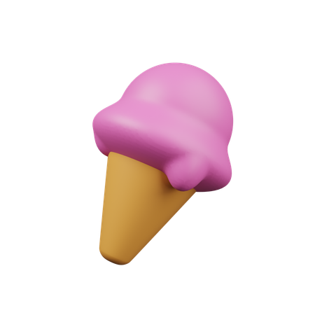 Sorvete de Casquinha  3D Icon