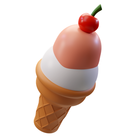Sorvete de Casquinha  3D Icon