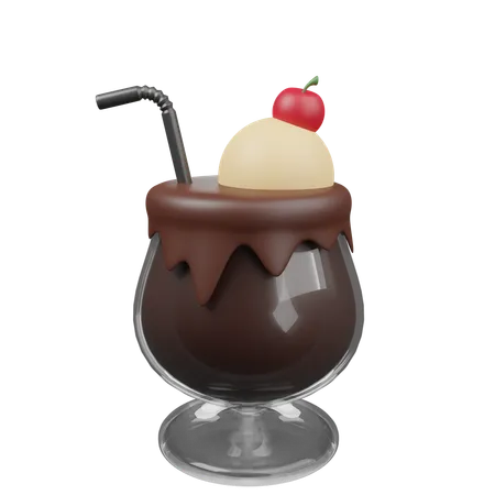 Sorvete de chocolate  3D Icon
