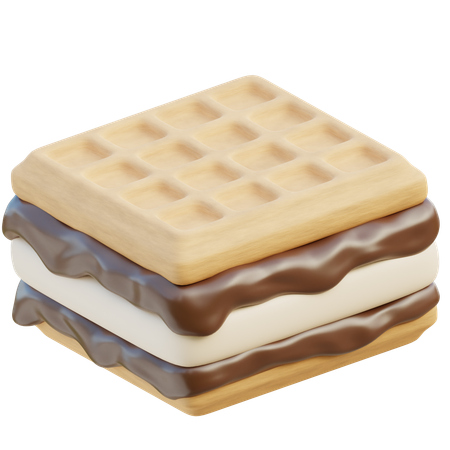 Sorvete de waffle  3D Icon