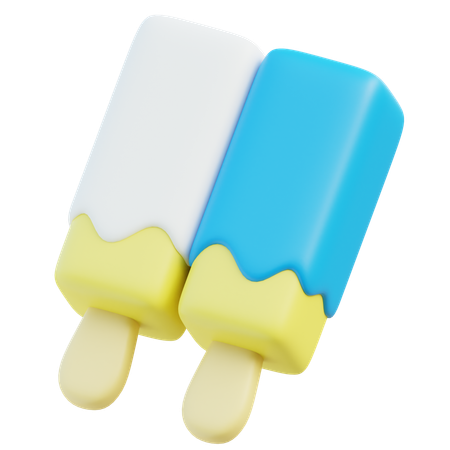 Palito duplo de sorvete  3D Icon