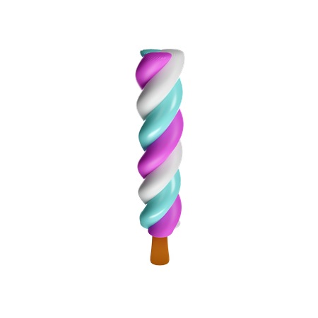 Sorvete em espiral  3D Icon